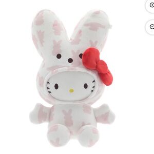 Peeps x Hello kitty Easter plush pastel pink and white with bunny ears